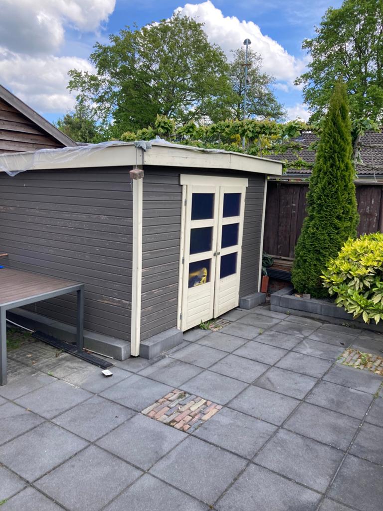 TUINHUIS 340 x 320 cm, Ophalen of Verzenden, Gebruikt, Hout, Containerberging