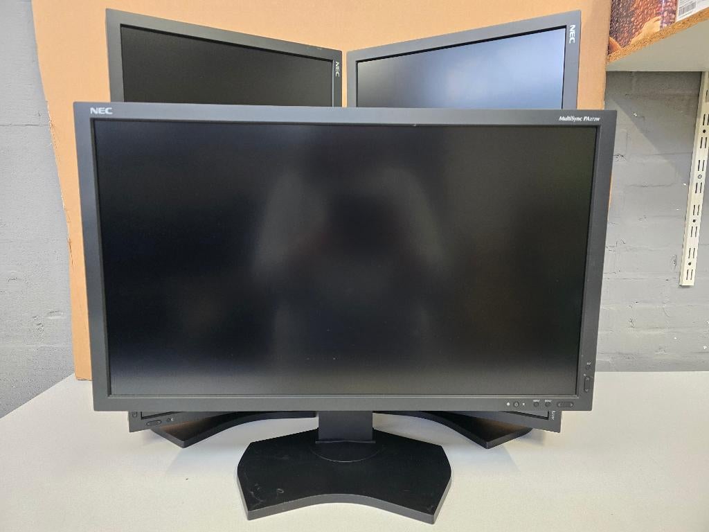 (3x) 27" NEC MultiSync Spectraview PA272W- 2560x1440-Quad HD, Computers en Software, Monitoren, Ophalen, Gebruikt, IPS, Ccservice