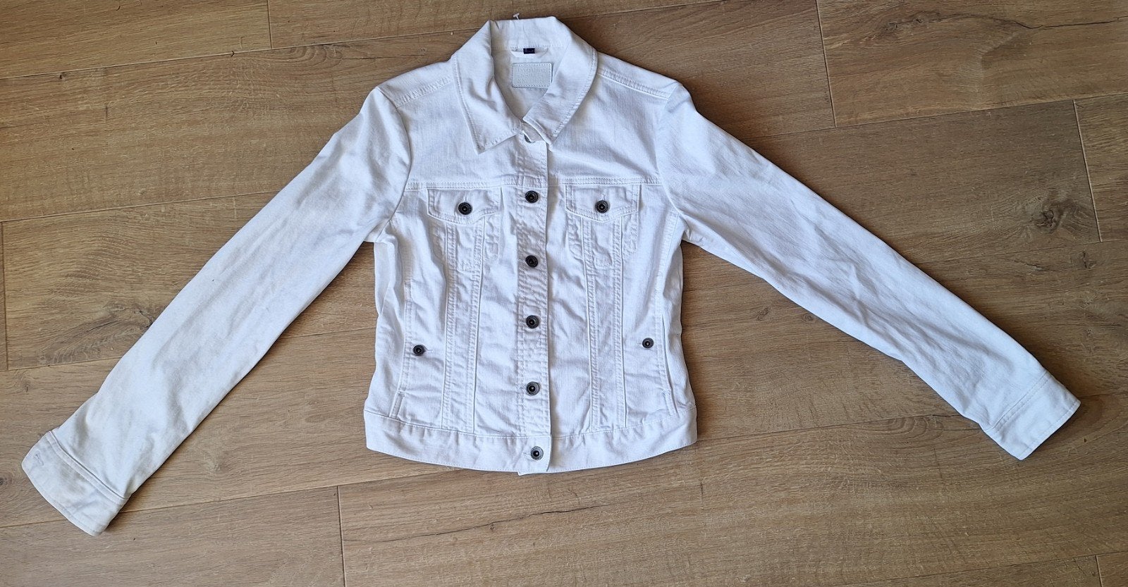 Witte spijkerjas van Mexx, maat 38/40 (M), Kleding | Dames, Maat 38/40 (M), Mexx, Wit, Ophalen of Verzenden