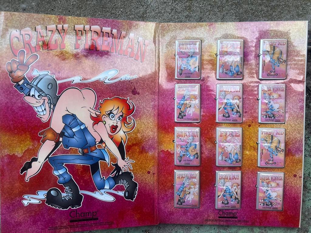 Set van 12 Champ aanstekers Crazy fireman, Verzamelen, Ophalen of Verzenden, Nieuw, Aansteker