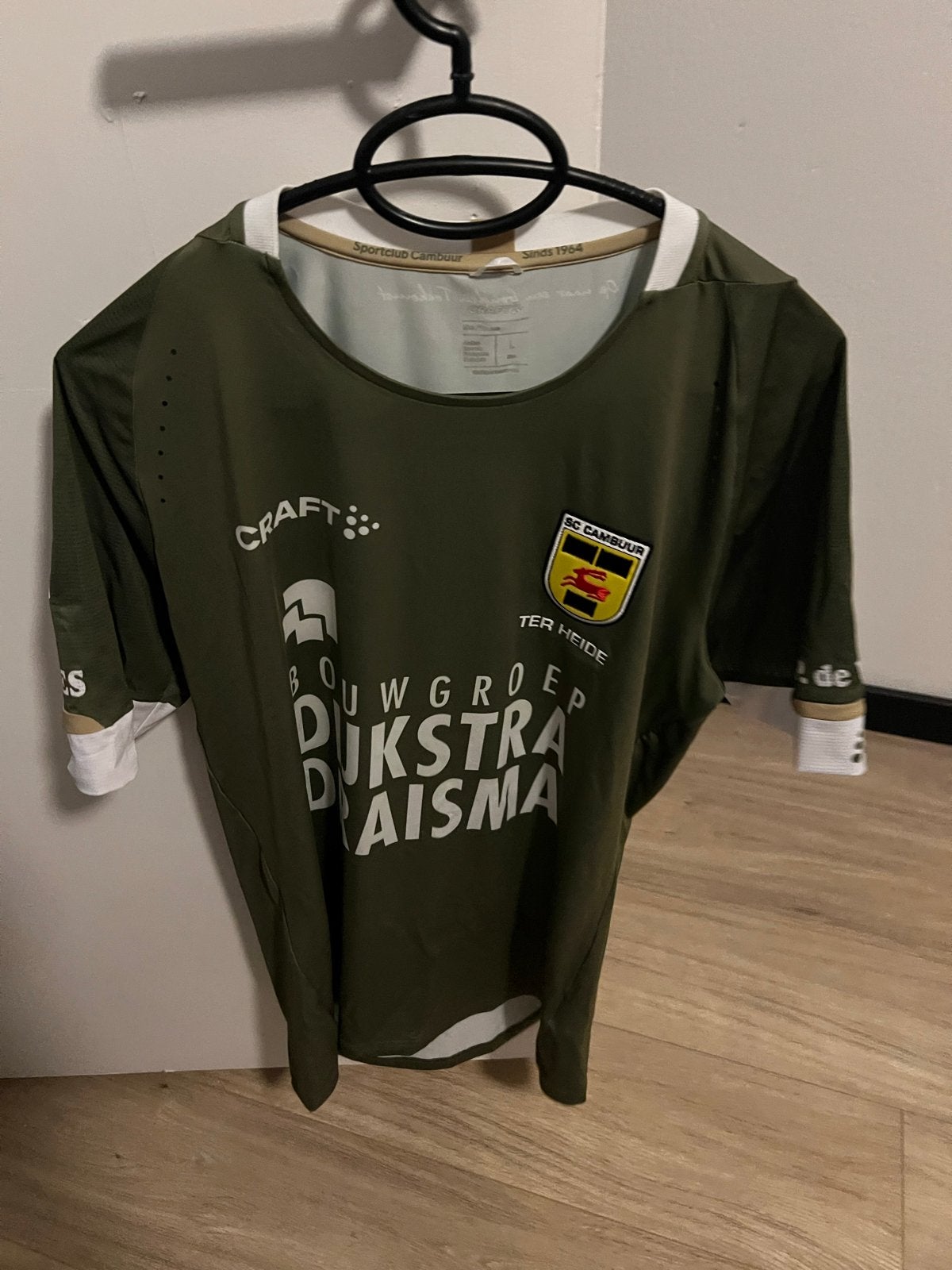Officieel SC Cambuur Thuisshirt Ter Heide Maat L, Maat 52/54 (L), Ophalen of Verzenden, Voetbal, Gedragen