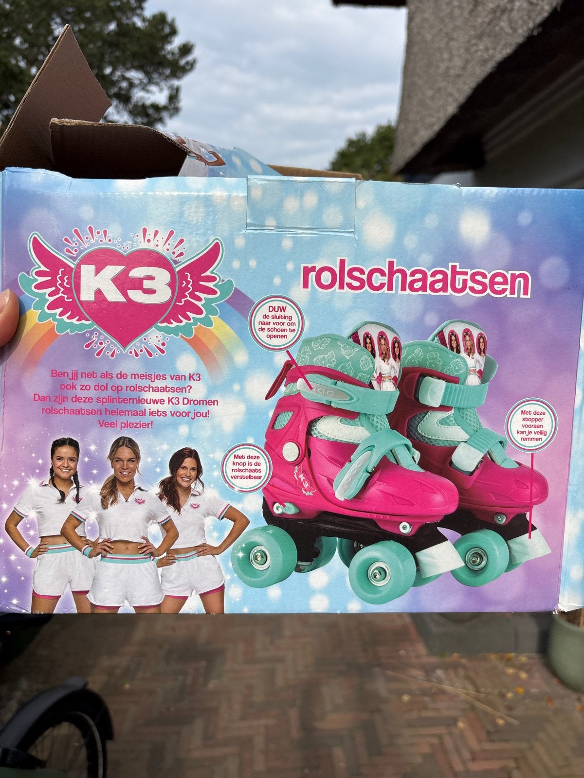 K3 rolschaatsen verstelbaar maat 26-29 met beschermset, Ophalen of Verzenden, Verstelbaar, Gebruikt, Kinderen