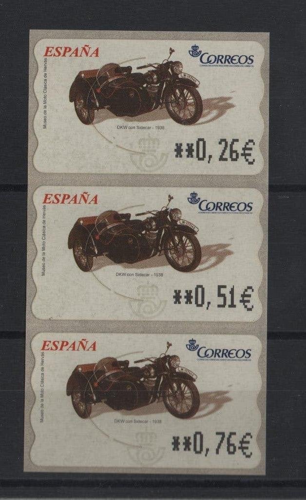 Spanje Automaatzegel Mi 132 3 strip postfris DKW Motor, Ophalen of Verzenden, Postfris