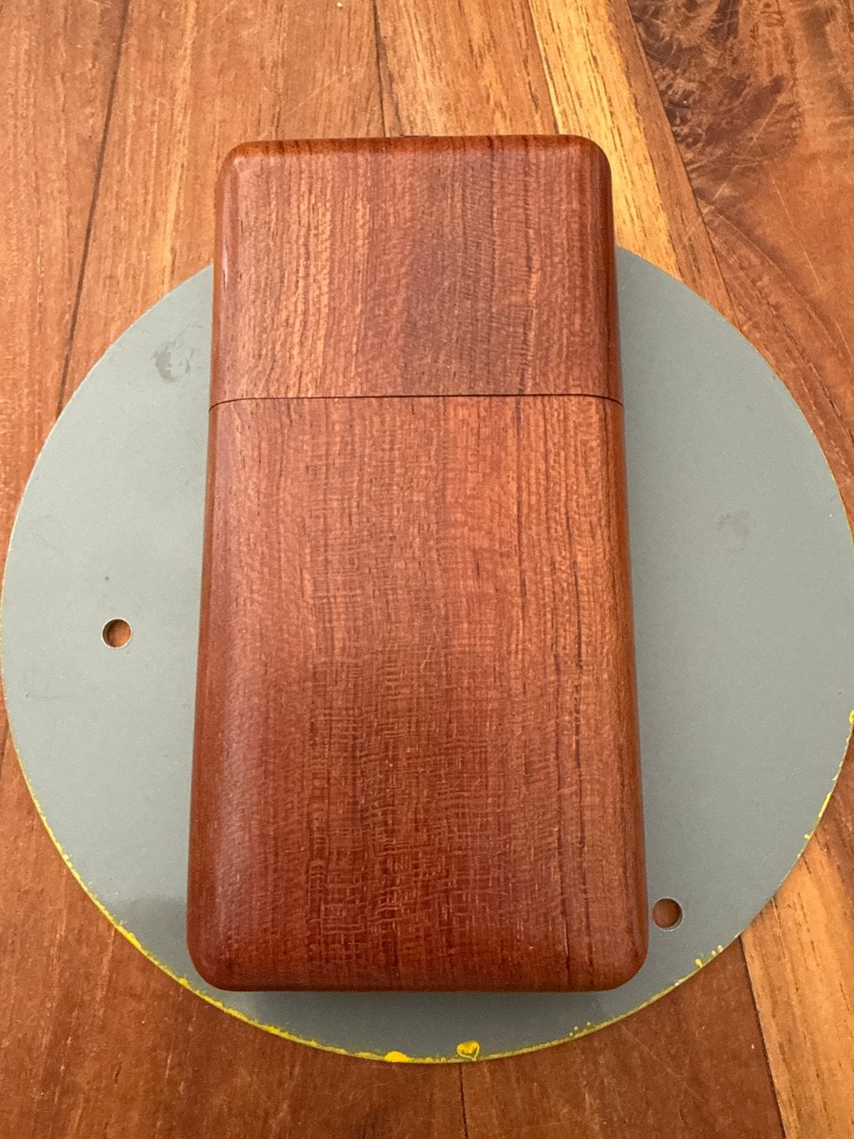 Houten sigaren koker van kersenhout, Ophalen of Verzenden, Zo goed als nieuw, Tabaksdoos of Verpakking