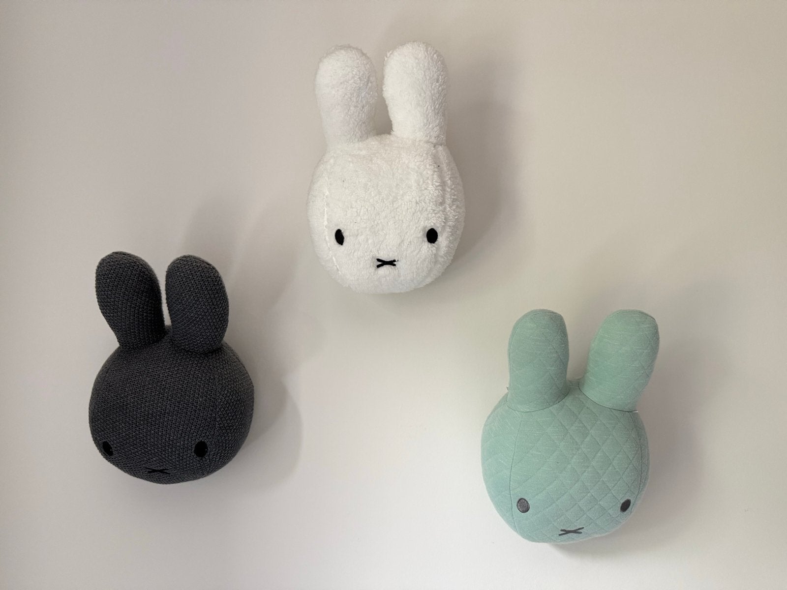 Miffy Nijntje Muurdecoratie Knuffels - Set van 3, Overige merken, Konijn, Nijntje, Ophalen of Verzenden
