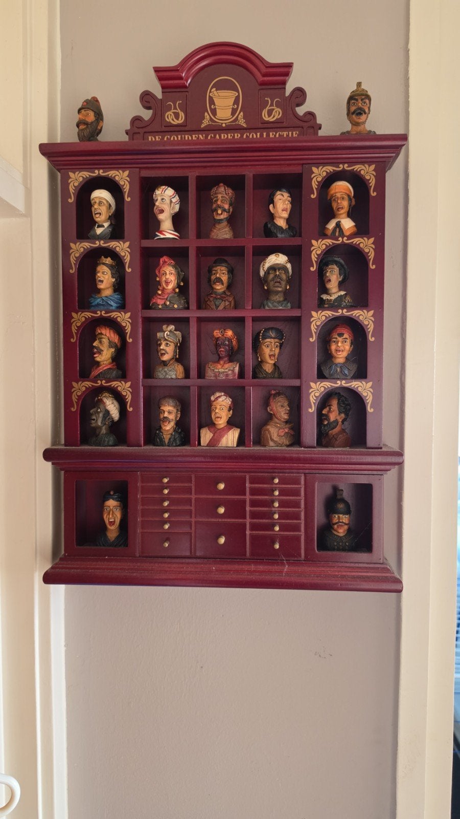 Complete set: De Gouden Gaper Collectie met kabinet, Ophalen of Verzenden, Gebruikt