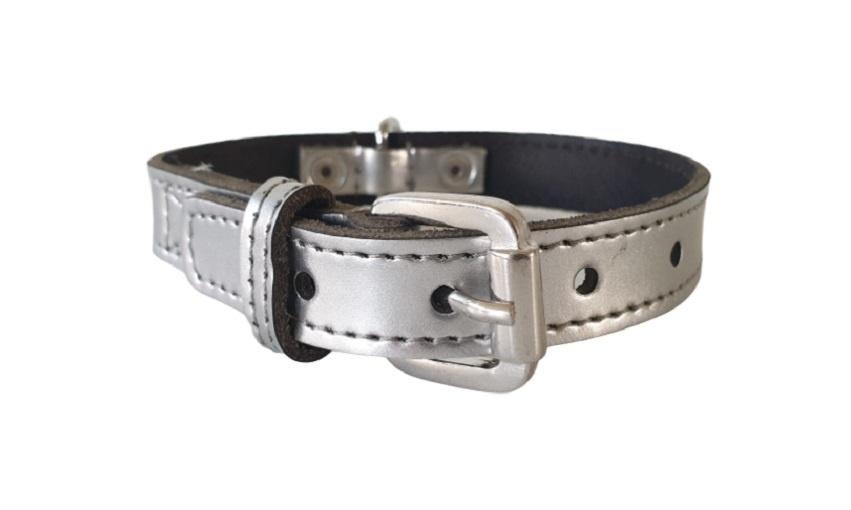 ALOKÉ Laklederen Halsband Silver S Nekomtr 24,5-30 cm -30%!, Ophalen of Verzenden, Nieuw
