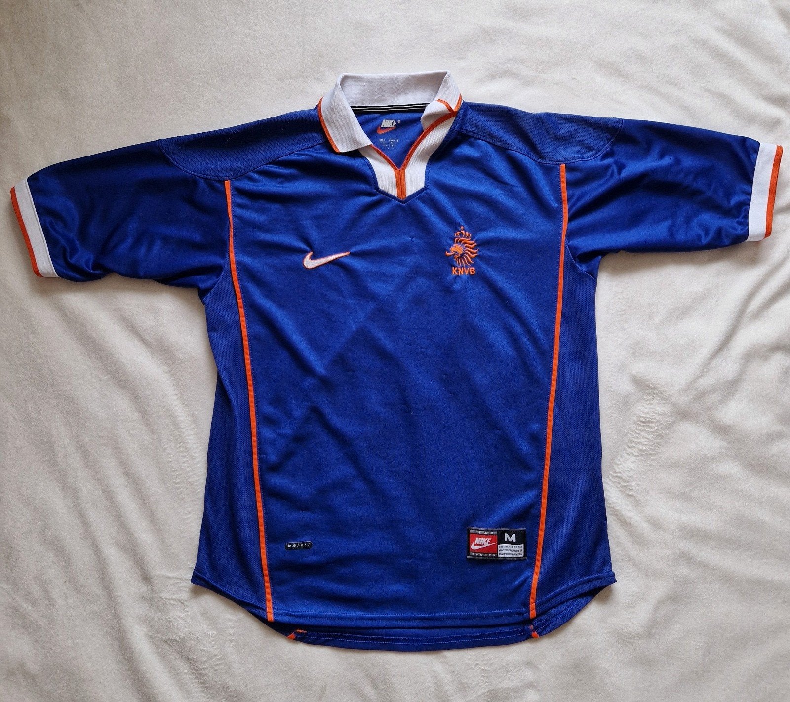 Nederlands elftal uitshirt 1998 KNVB Oranje shirt M, Nike, Ophalen of Verzenden, Voetbal, Gedragen