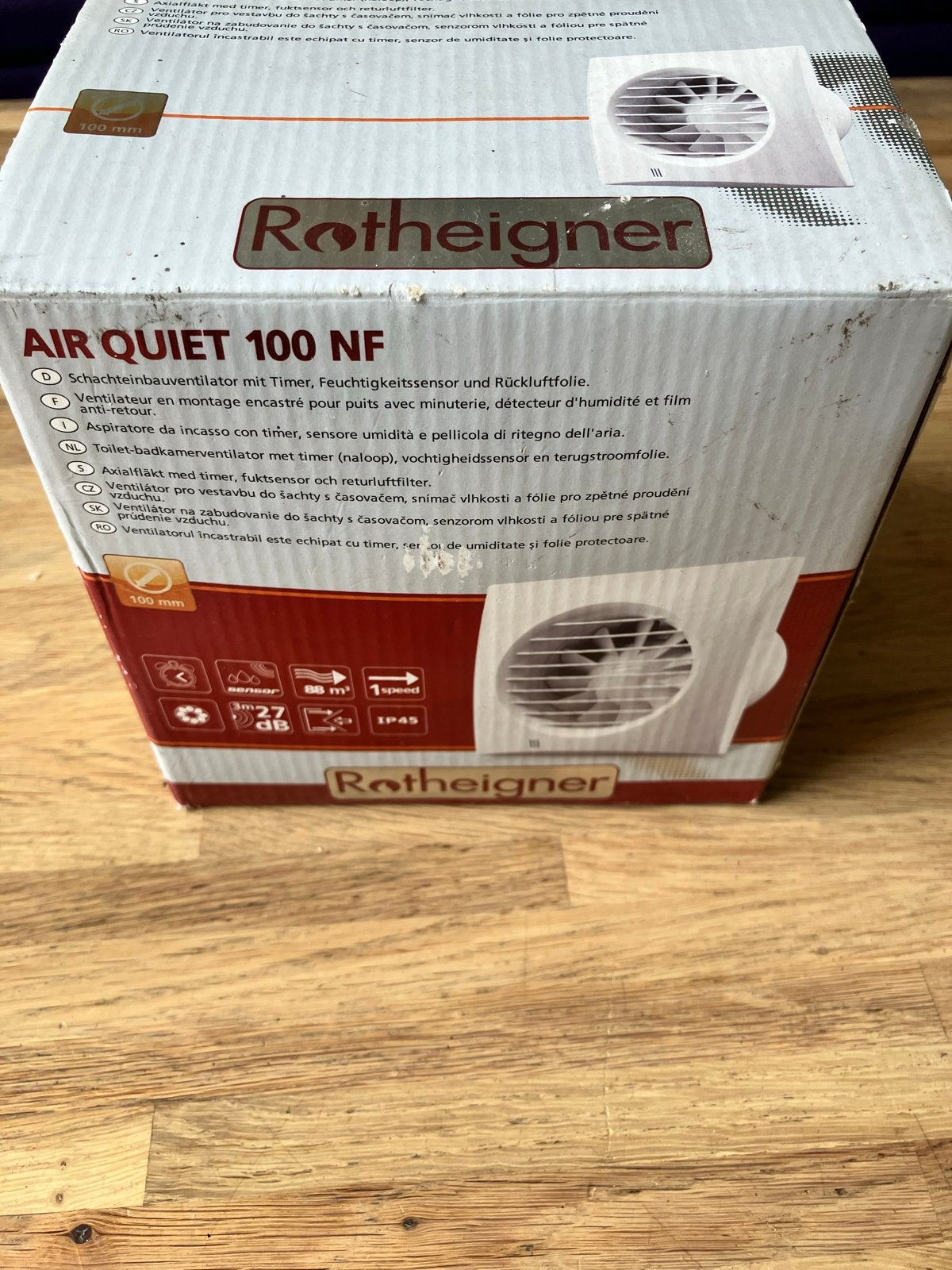 Rotheigner Air Quiet 100 NF Ventilator/Afzuiger, Ophalen of Verzenden, Nieuw, Ventilator en Afzuiger