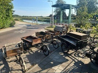 Antieke bakfiets met houten bak - Vintage, Terugtraprem, Gebruikt, Goederen, Niet van toepassing