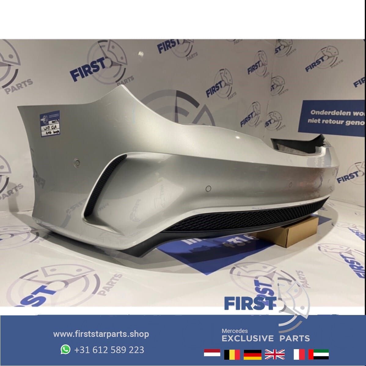 W117 CLA AMG ACHTERBUMPER COMPLEET ZILVER GRIJS Mercedes C11
