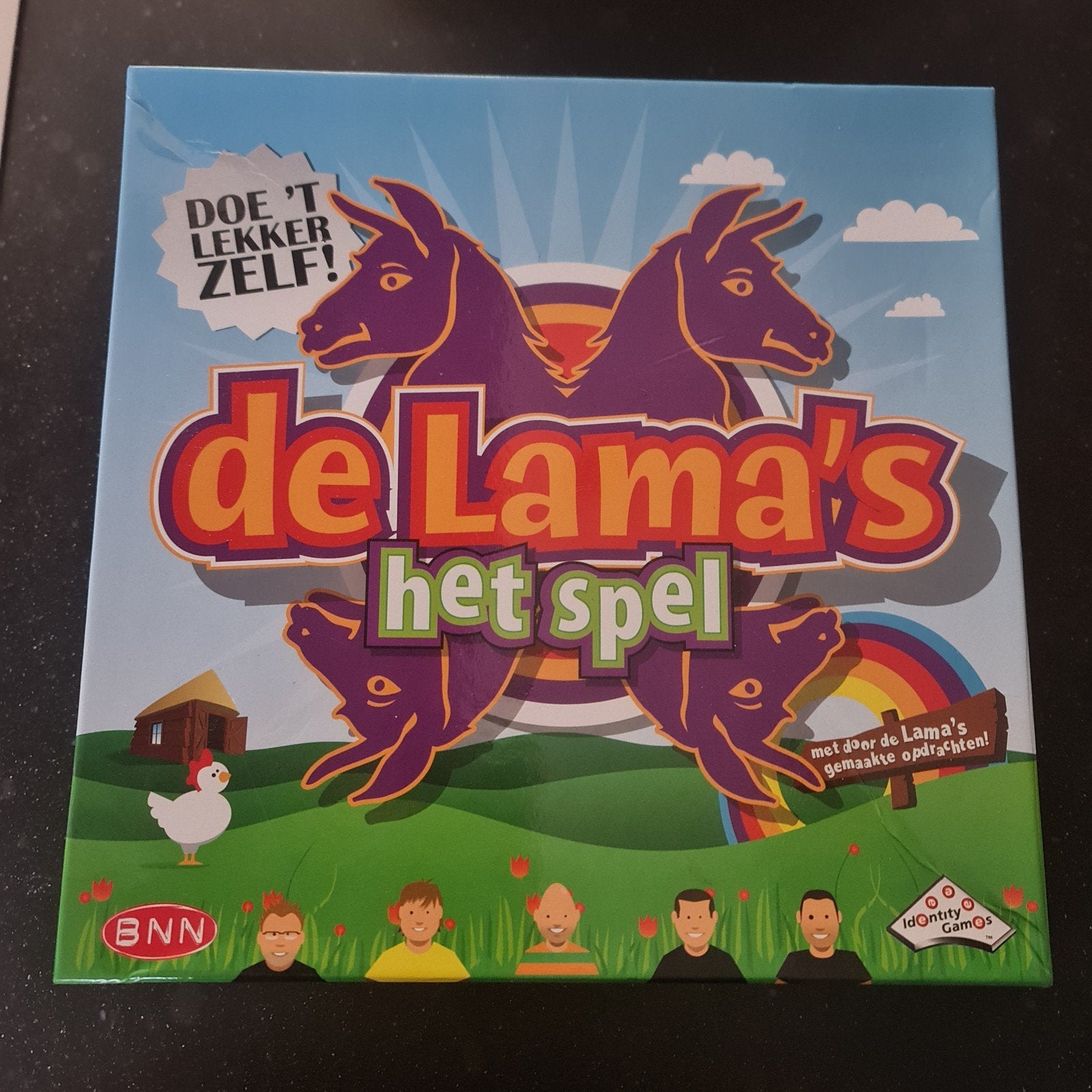 De Lama's Het Spel - Bordspel BNN, Hobby en Vrije tijd, Drie of vier spelers, Ophalen of Verzenden, Zo goed als nieuw, BNN