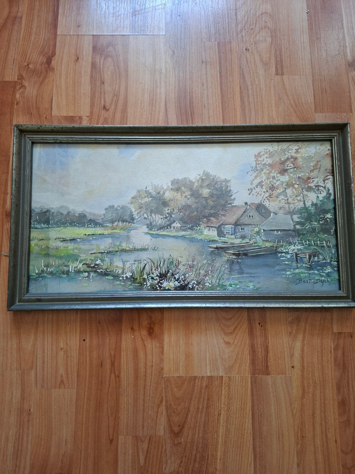 Aquarel achter glas Bart van Dijk, Ophalen