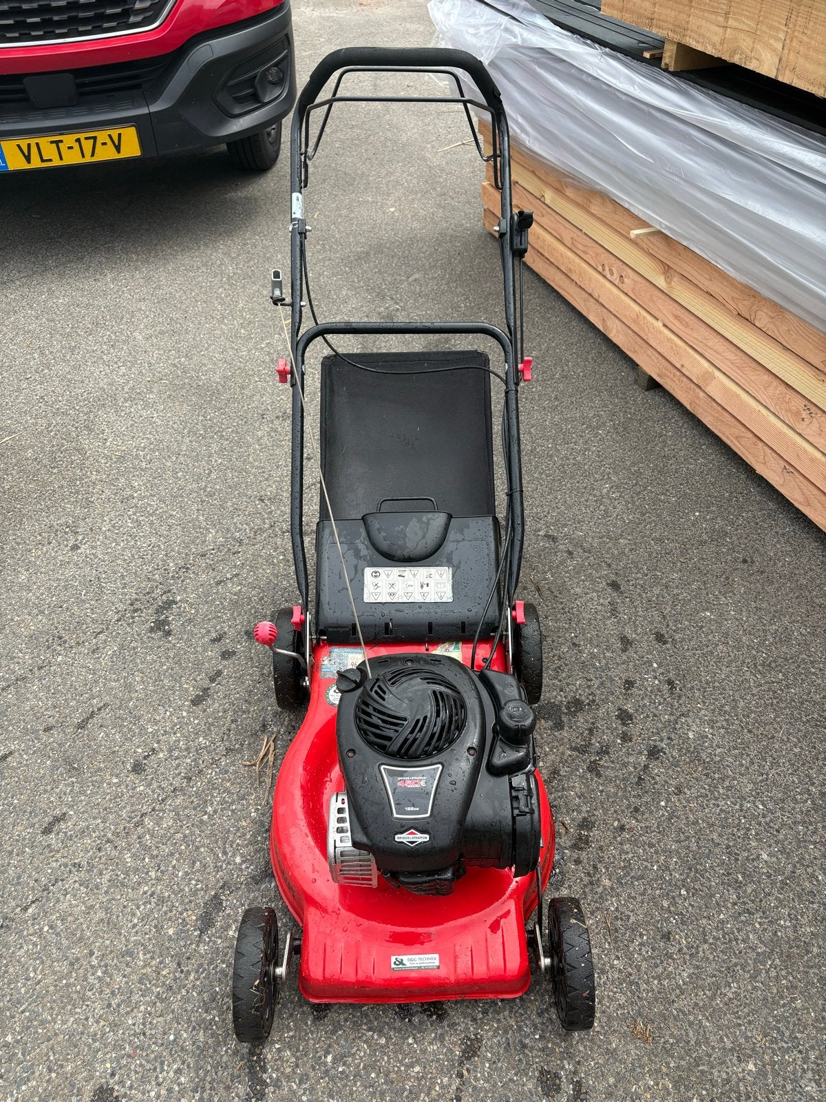 Nette Güde Big Wheeler grasmaaier met nieuwe aandrijfriem, Ophalen, Cirkelmaaier, Gebruikt, Opvangbak