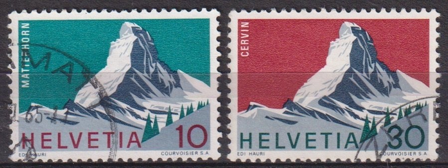 Zwitserland 1965 Matterhorn Gervin Alpen, Verzenden, Gestempeld, Dier of Natuur