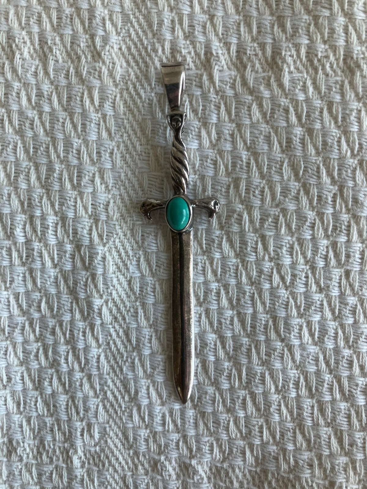 Zilveren zwaardhanger, Ophalen of Verzenden, Zo goed als nieuw, Zilver