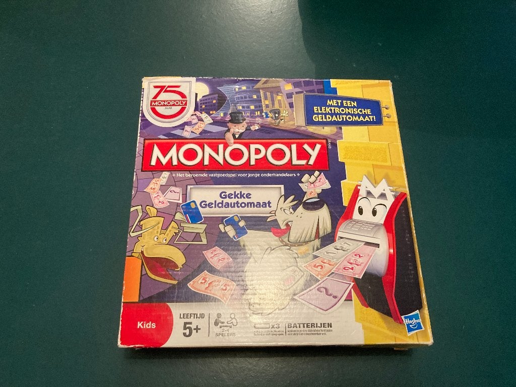 Hasbro monopoly gekke geldautomaat nieuw!, Een of twee spelers, Ophalen of Verzenden, Gebruikt, Hasbro Games