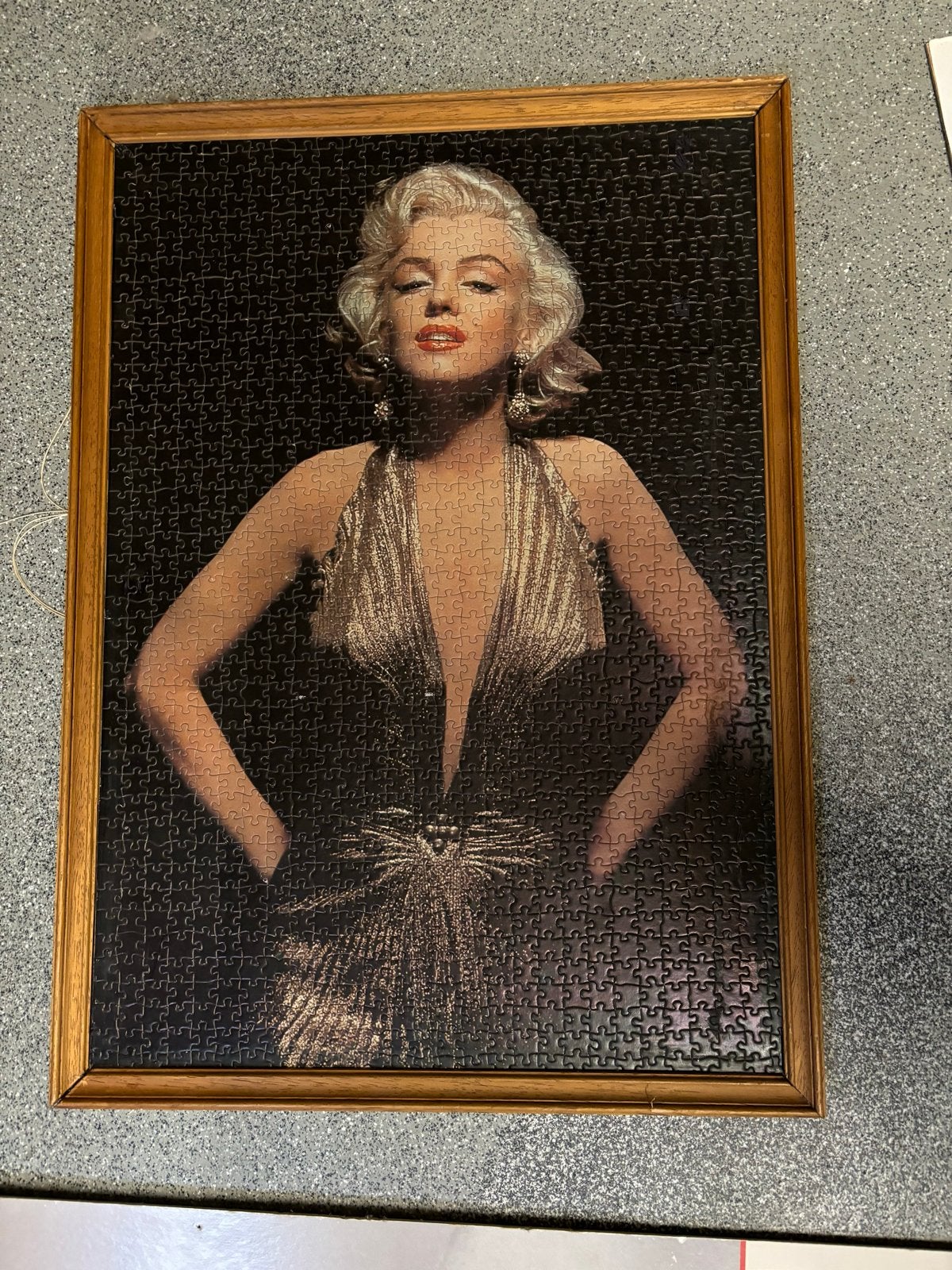 Marilyn Monroe Puzzel in Lijst - Uniek Kunstwerk, Ophalen, 50 – 75, Overige typen, Zo goed als nieuw