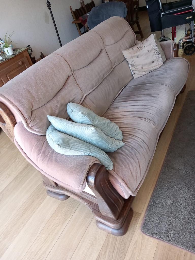 Bankstel+stoelen, Ophalen, Gebruikt, Driepersoons, 75 tot 100 cm