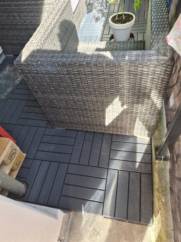 tuinstoel met kussen, Ophalen, Gebruikt, Kunststof