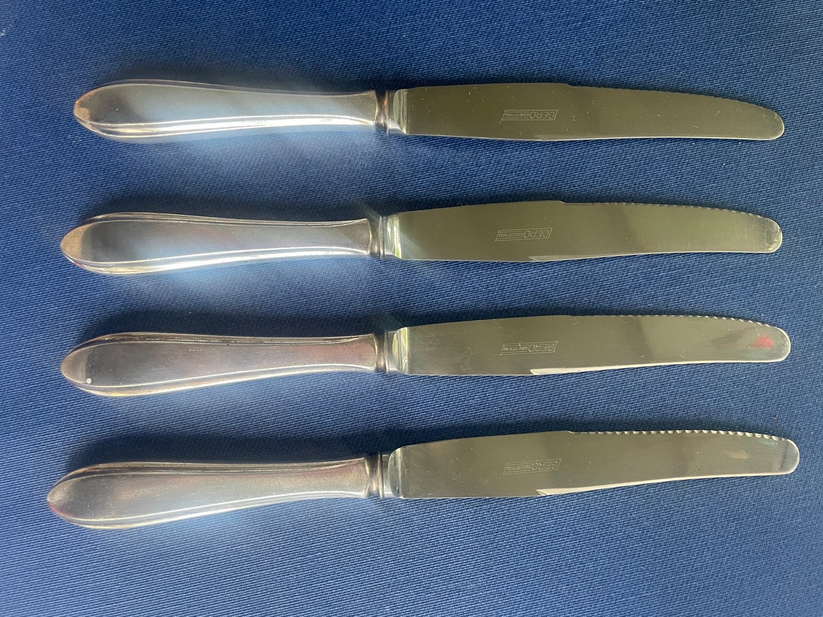 Gero 90 dinner messen, verzilverd. 24.5 cm., Antiek en Kunst, Ophalen of Verzenden