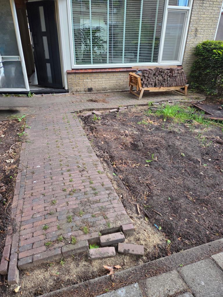 Gratis afhalen: tuinklinkers, Tuin en Terras, Ophalen, Gebruikt, Beton, Klinkers