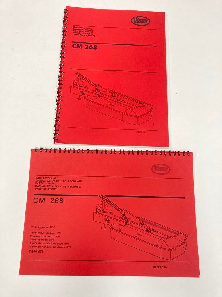 Vicon CM268 Gebruikershandleiding en Onderdelenboek, Ophalen of Verzenden, Gelezen, Werktuigbouwkunde
