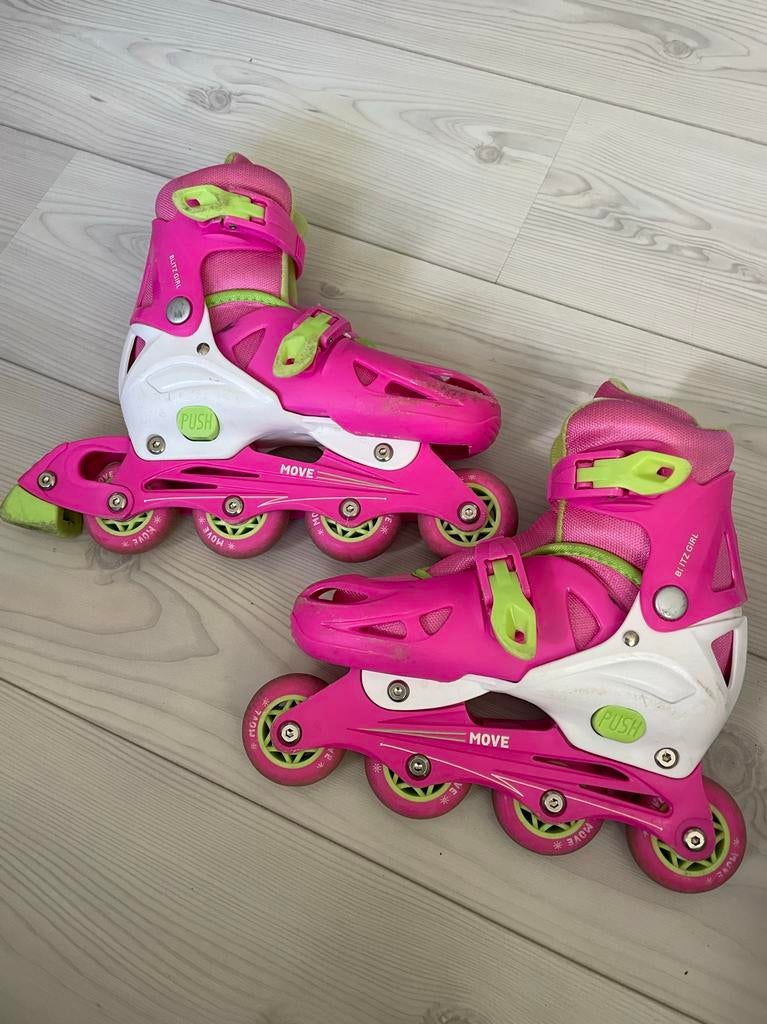 Verstelbare roze skeelers voor kinderen (maat 31-34), Kinderen, Inline skates 4 wielen, Ophalen, Overige merken