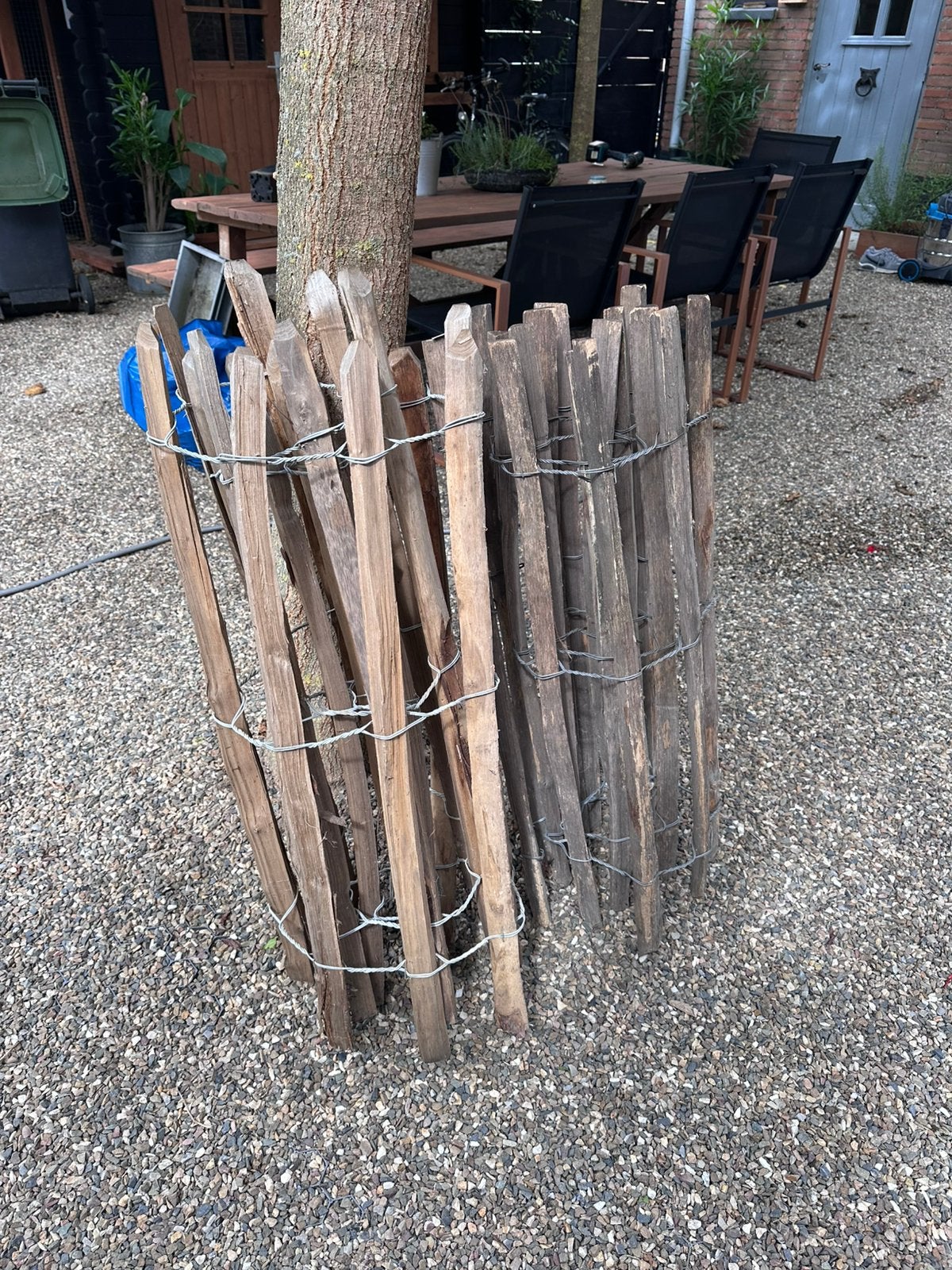 Schapenhek kastanjehoot 100cm hoog, Tuin en Terras, Tuinhekken en Hekwerk, Ophalen, Zo goed als nieuw, Hout, Tuinhek