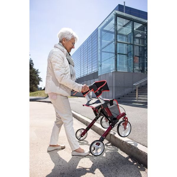 Volledig OPVOUWBARE  ROLLATOR Amtac met reistas, Diversen, Ophalen of Verzenden, Lichtgewicht, Zo goed als nieuw