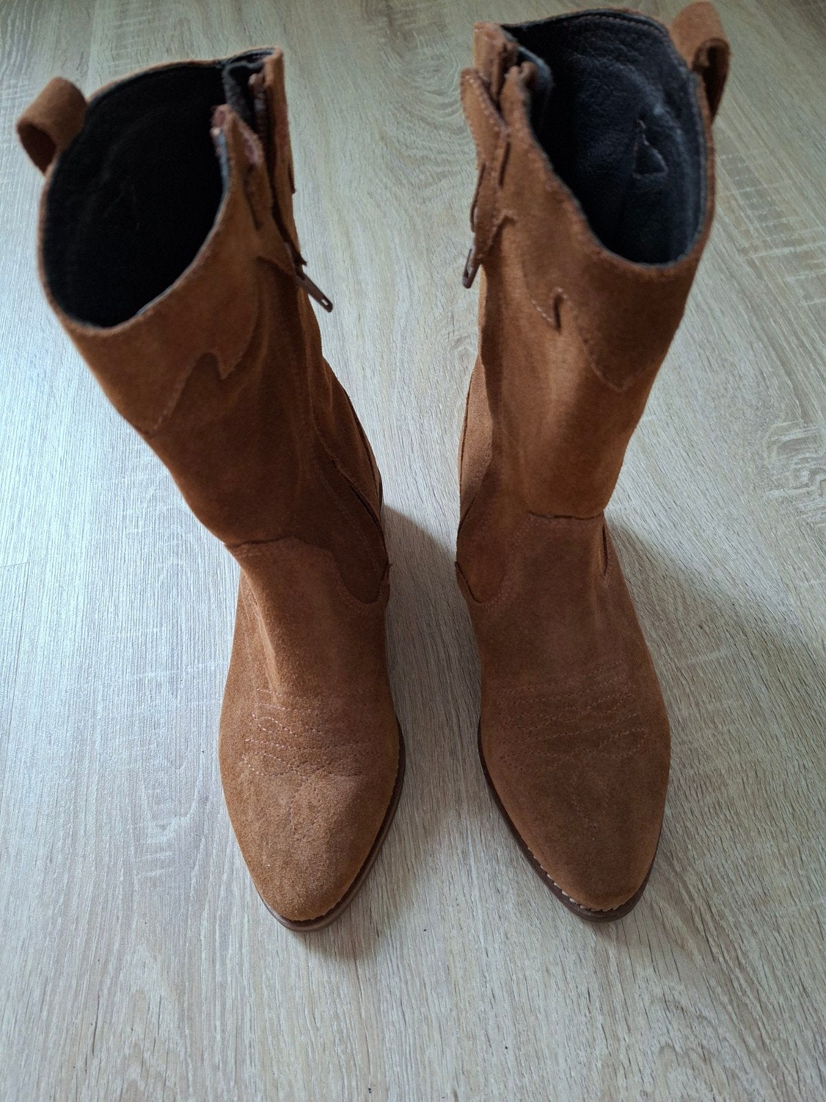 Leren cowboy laarzen maat 34, cognac, Ophalen, Meisje, Wysh, Laarzen