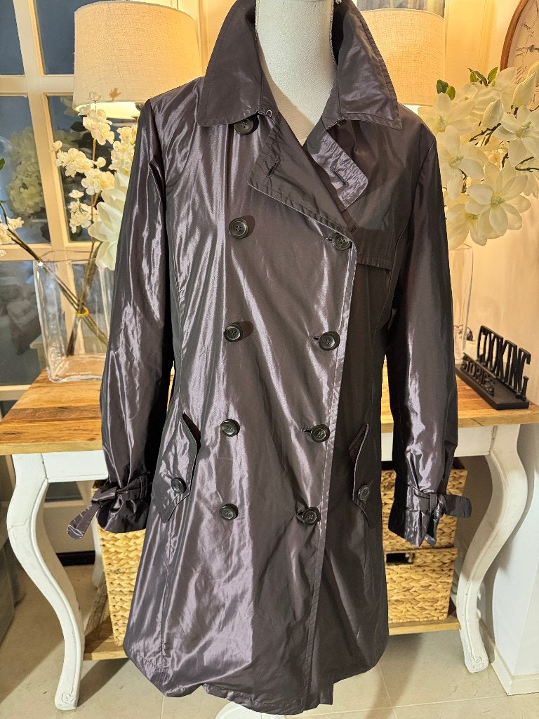 Chique, glanzende, Paarse jas Max Mara, 40/M, B-keuze., Maat 38/40 (M), Paars, Max Mara, Ophalen of Verzenden