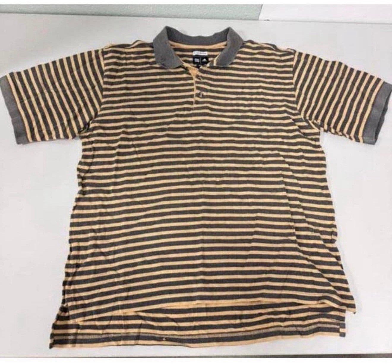 Vintage 1960 Adidas Golf katoenen poloshirt gestreept M polo, M, Ophalen of Verzenden, Zo goed als nieuw, M