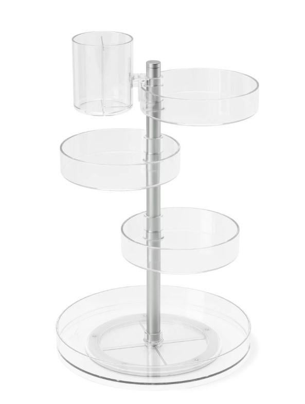 Umbra Opbergbak Pirouette - Carrousel - Transparant / Nikkel, Verzenden, Nieuw, Overige materialen