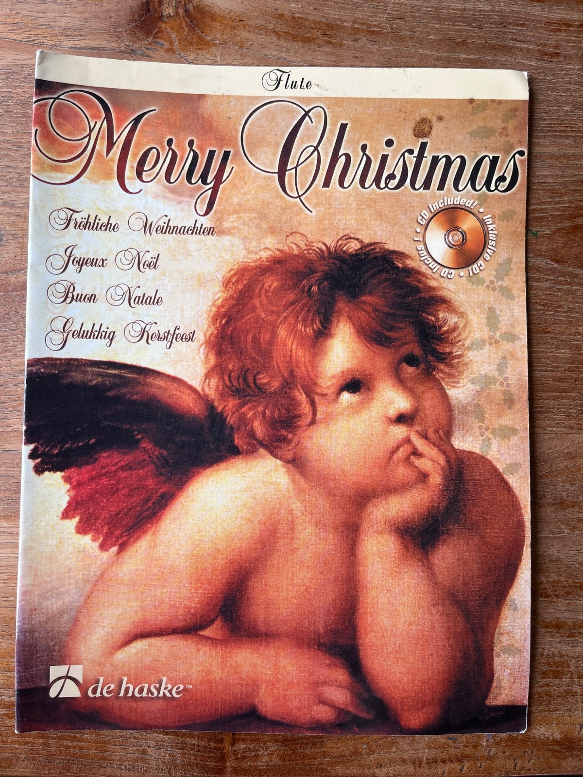 Merry Christmas Fluit Muziekboek met CD - De Haske, Ophalen of Verzenden, Zo goed als nieuw, Instrument