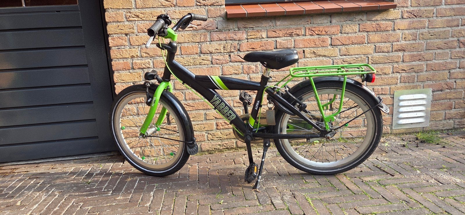 Yabber- Alpina kinderfiets 20 inch - Zwart/Groen, Fietsen en Brommers, Fietsen | Kinderfietsjes, Ophalen, Terugtraprem, Yaroo