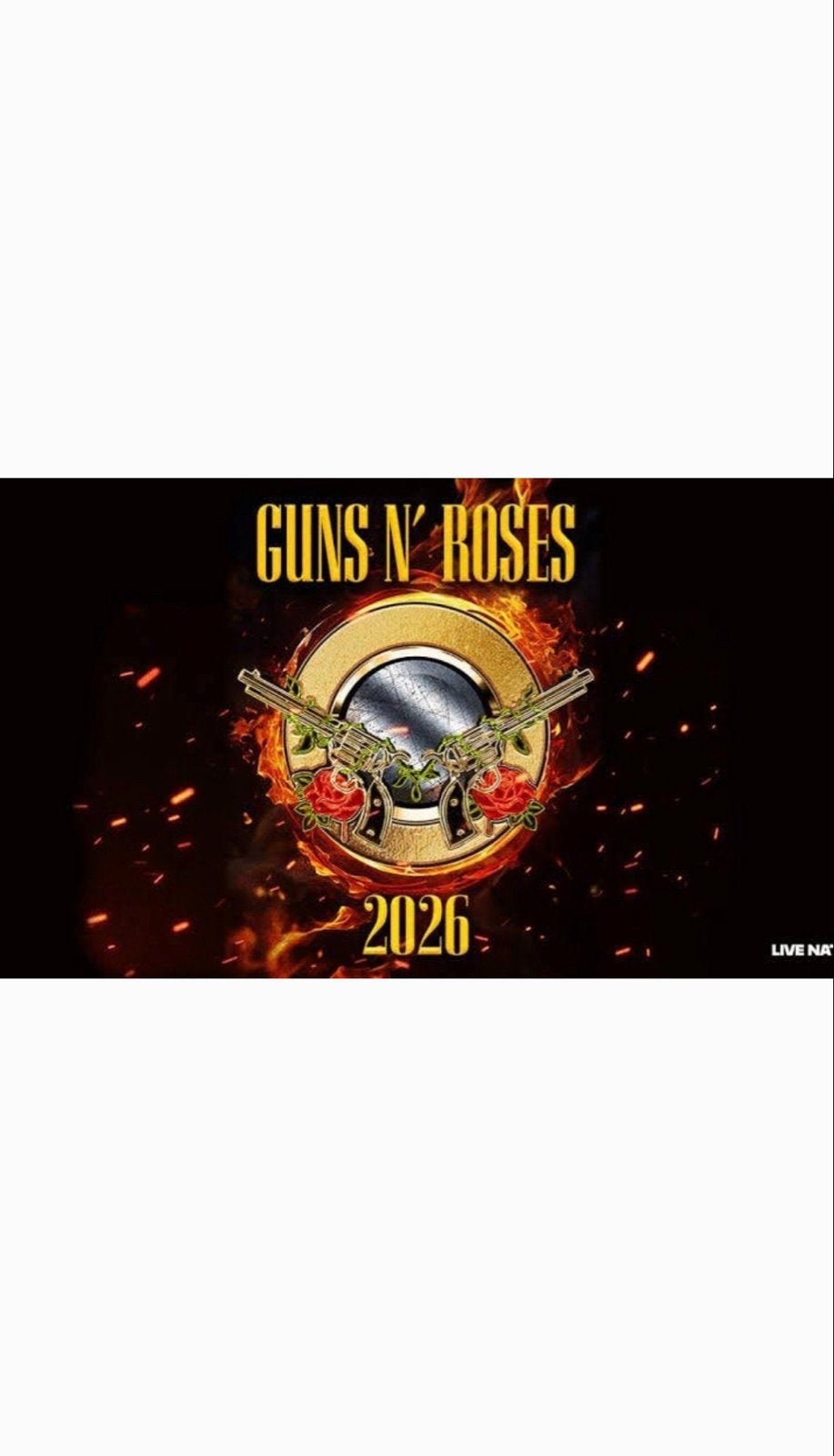 Guns ‘n roses 1 ticket 20 juni staplaats, Tickets en Kaartjes, Eén persoon, Juni