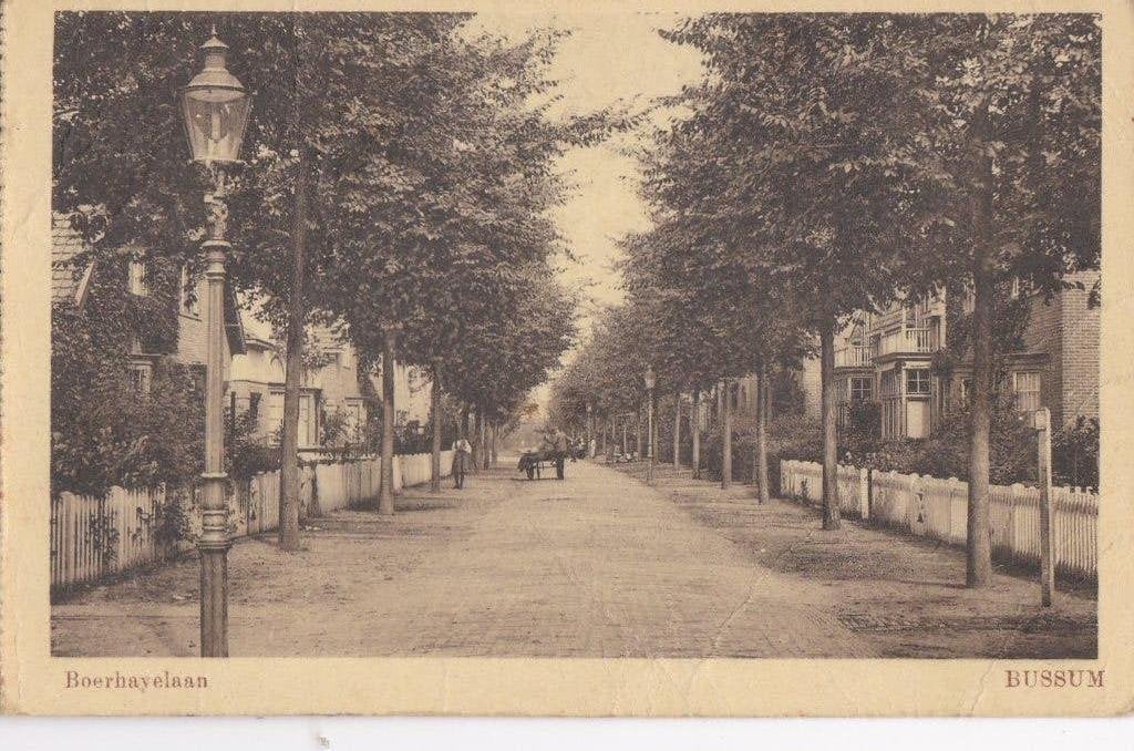 bussum boerhavelaan  1914  tekst, Verzamelen, Ophalen of Verzenden, Voor 1920, Noord-Brabant