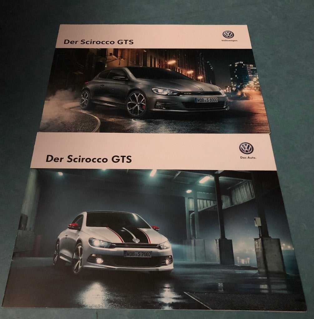 2 officiële Duitse folders van de Volkswagen Scirocco, Ophalen of Verzenden, Zo goed als nieuw, Volkswagen
