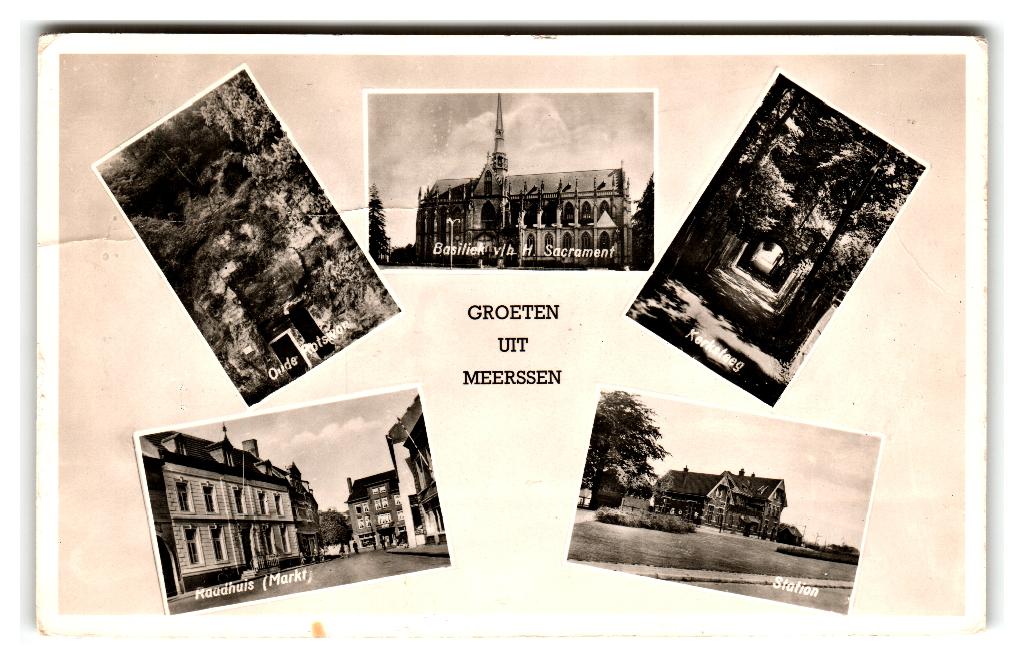 Meerssen, Groeten uit Meerssen, Verzenden, 1940 tot 1960, Gelopen, Limburg