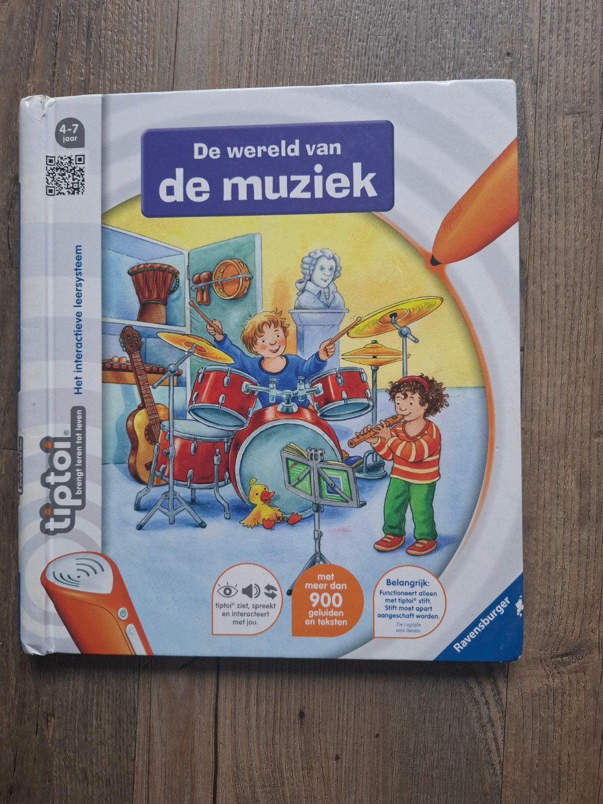 Zeldzaam Tiptoi boek: De wereld van de muziek (4-7 jaar), Ophalen of Verzenden, Gelezen, Uitklap-, Voel- of Ontdekboek, 3 tot 4 jaar