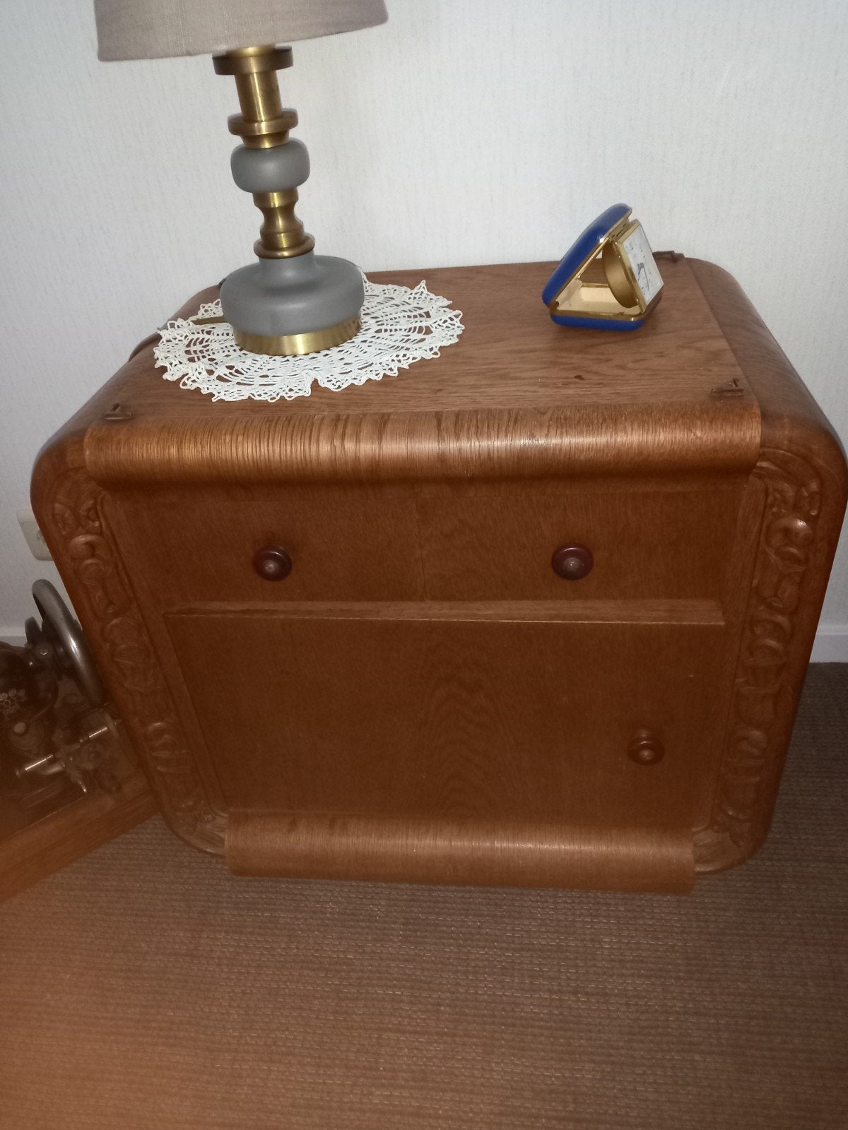 2 art deco eiken nachtkastjes, Ophalen