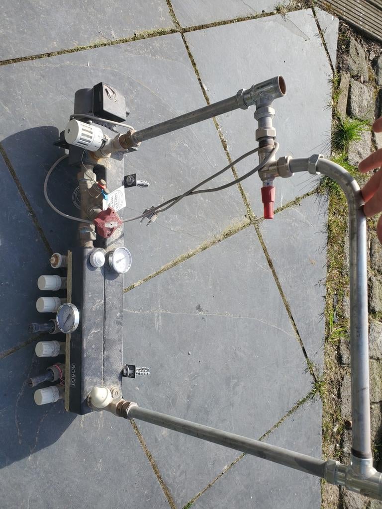 Vloerverwarming verdeler met Grundfos pomp, Doe-het-zelf en Verbouw, Ophalen of Verzenden, Minder dan 60 cm, Overige typen, Minder dan 30 cm