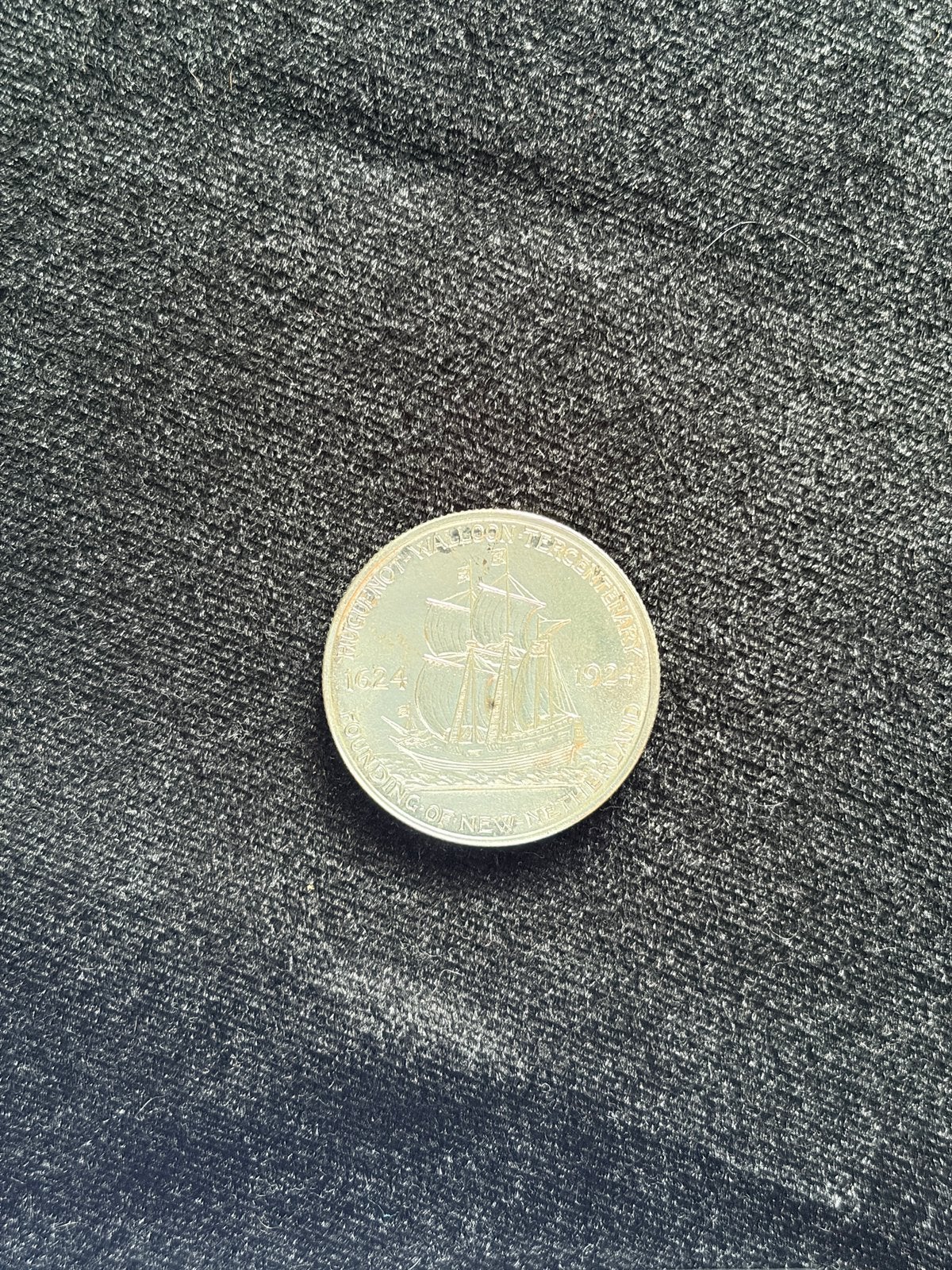 USA 1924 Huguenot silver half dollar, Ophalen, Noord-Amerika