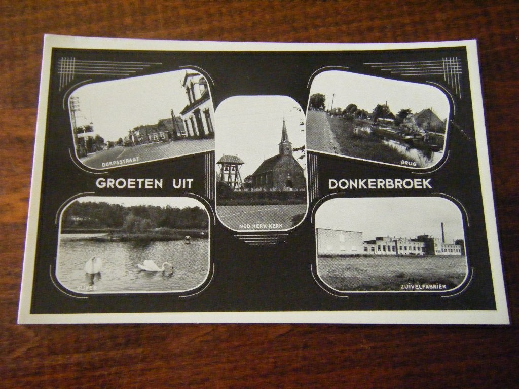 K38 - Donkerbroek - oa Fabriek - Mooi/Oud, Ophalen of Verzenden, 1960 tot 1980, Friesland