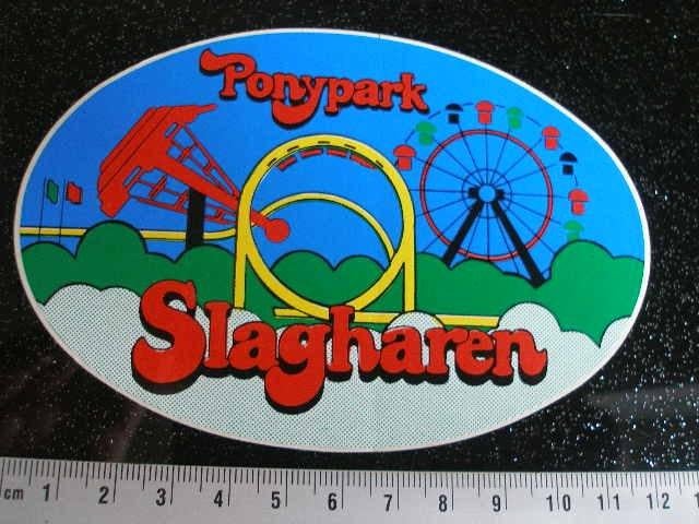sticker Ponypark slagharen achtbaan schip molen, Verzenden, Zo goed als nieuw, Bedrijf of Vereniging