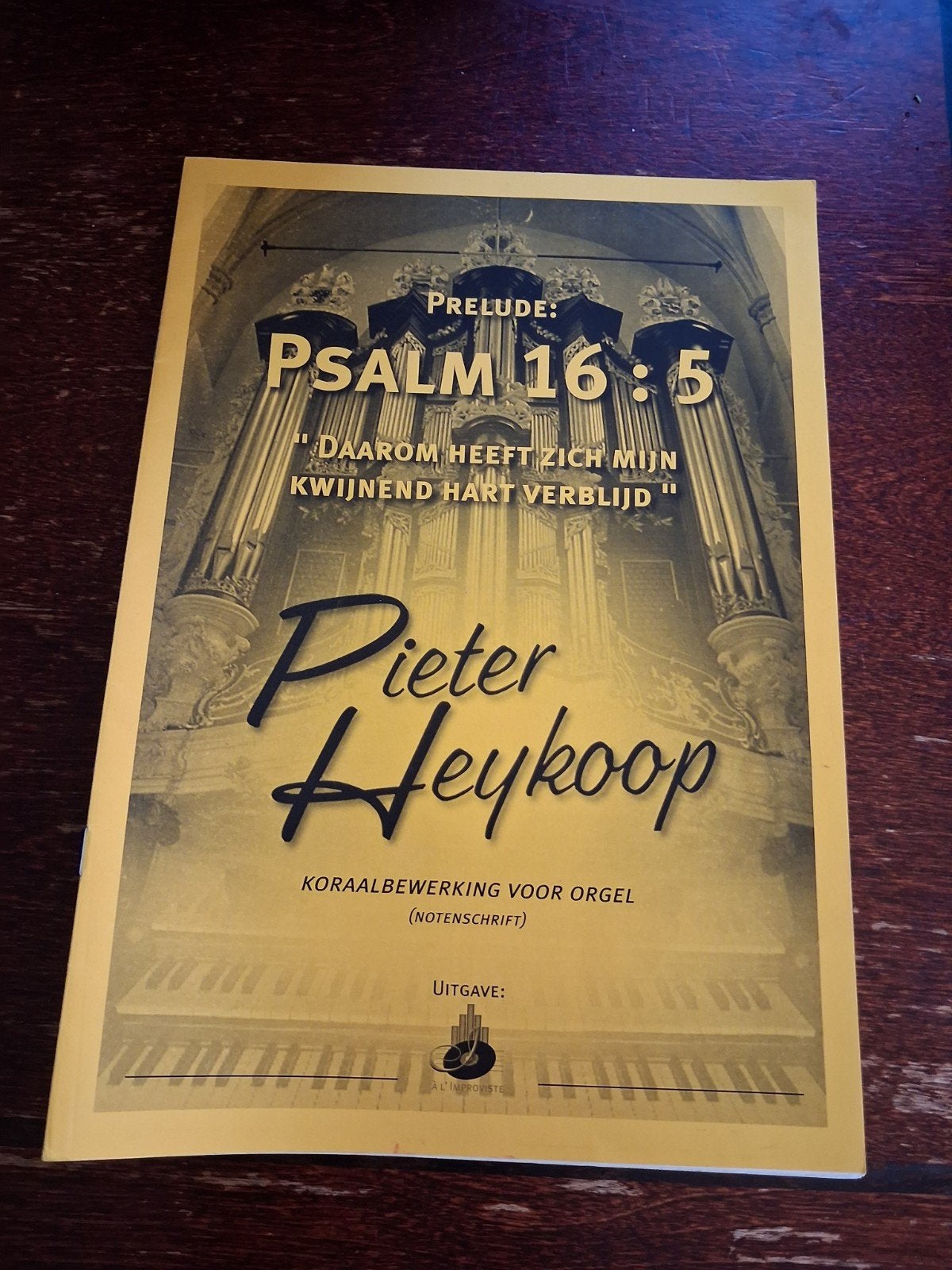 Pieter Heykoop - Koraalbewerking voor Orgel (Psalm 16:5), Orgel, Gebruikt, Ophalen of Verzenden, Religie en Gospel