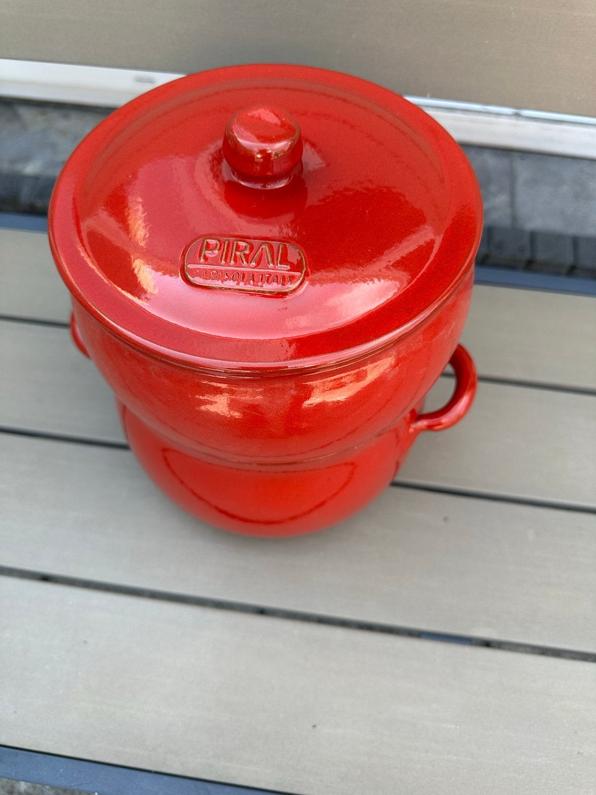 Piral Terracotta Kookpot - Rood, Huis en Inrichting, Ophalen of Verzenden, Zo goed als nieuw, Overige materialen