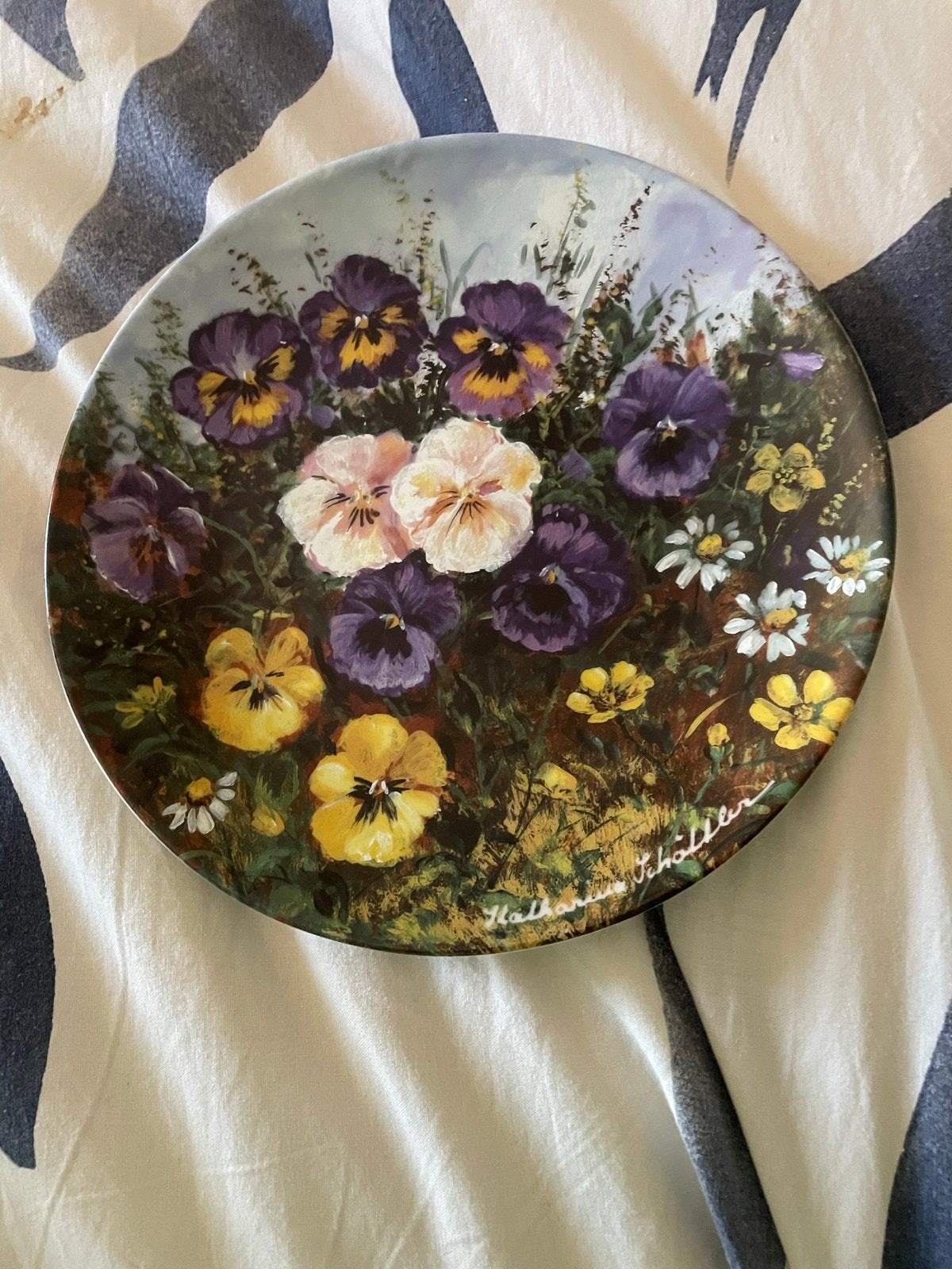 Bradex Wandbord Stiefmütterchen und Gänseblümchen, Antiek en Kunst, Ophalen of Verzenden