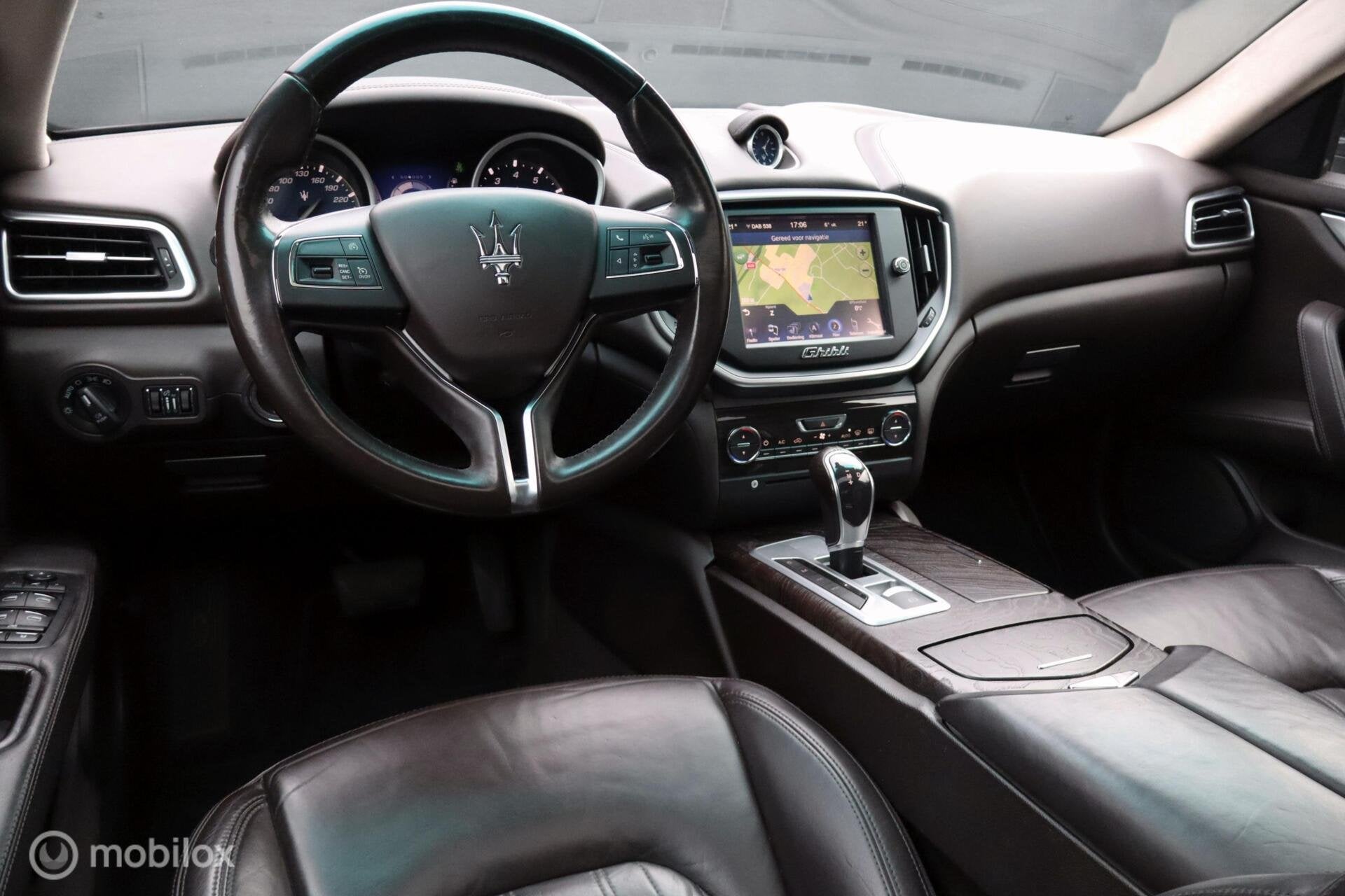 Maserati Ghibli 3.0 S 411 pk Q4 aut | schuifdak | memory, Auto's, Automaat, Euro 5, Gebruikt, Zwart